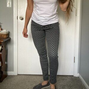 SO black with white pattern jeggings